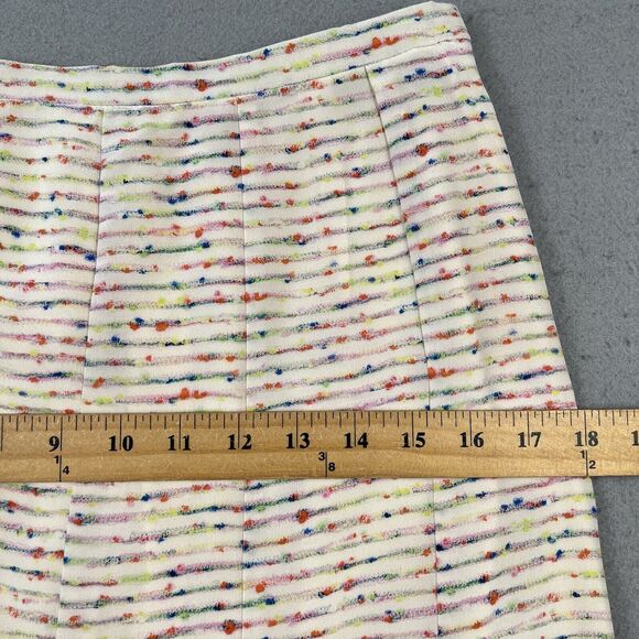 Worldly Things By Espressione Moda Silk Tulip Skirt Women’s 42 Multicolor Stripe - Picture 7 of 16